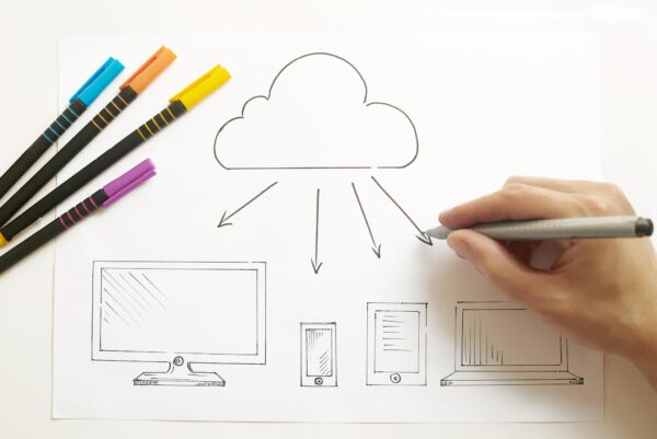 Cloud Computing Concept, Cloud computing technology internet concept background